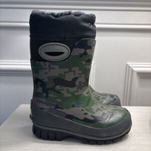 Western Chief Urban Camo Winterprene Boots – Boys Size 8 - Waterproof Insulated